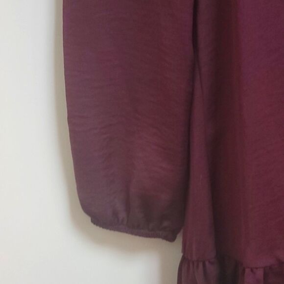 d.RA Burgundy Tunic Dress XS - Picture 4 of 7
